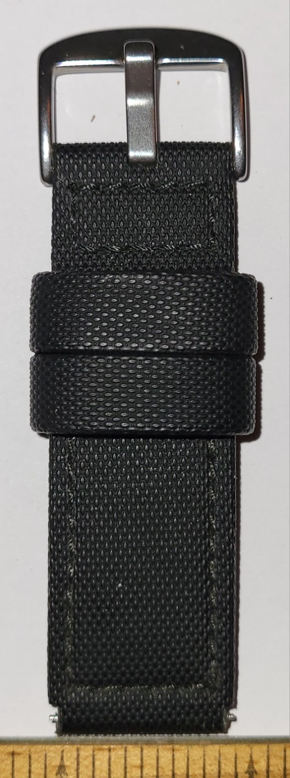 NOS Pro-Grade Sailcloth Composite 22mm Notched Dive Strap (Flares to 24mm) 