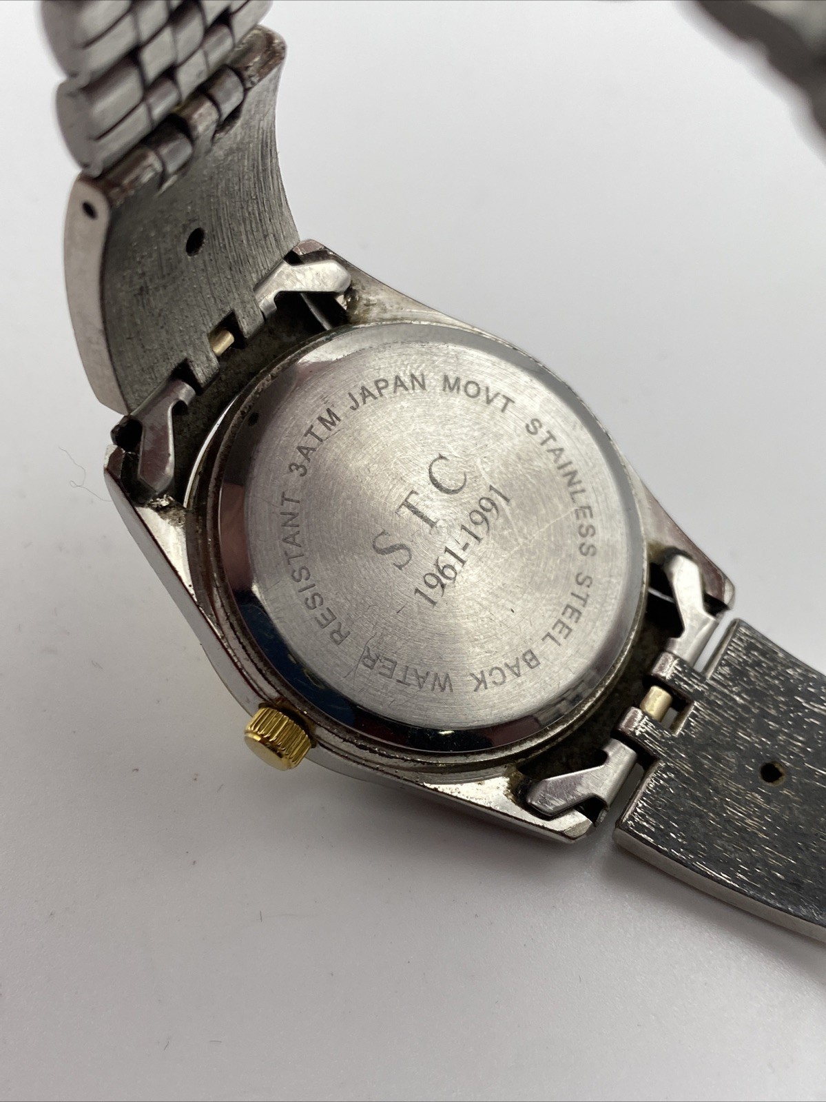 Men’s Vintage Army Southwest Asia Service Watch Two Tone 35mm New Battery 8.5”