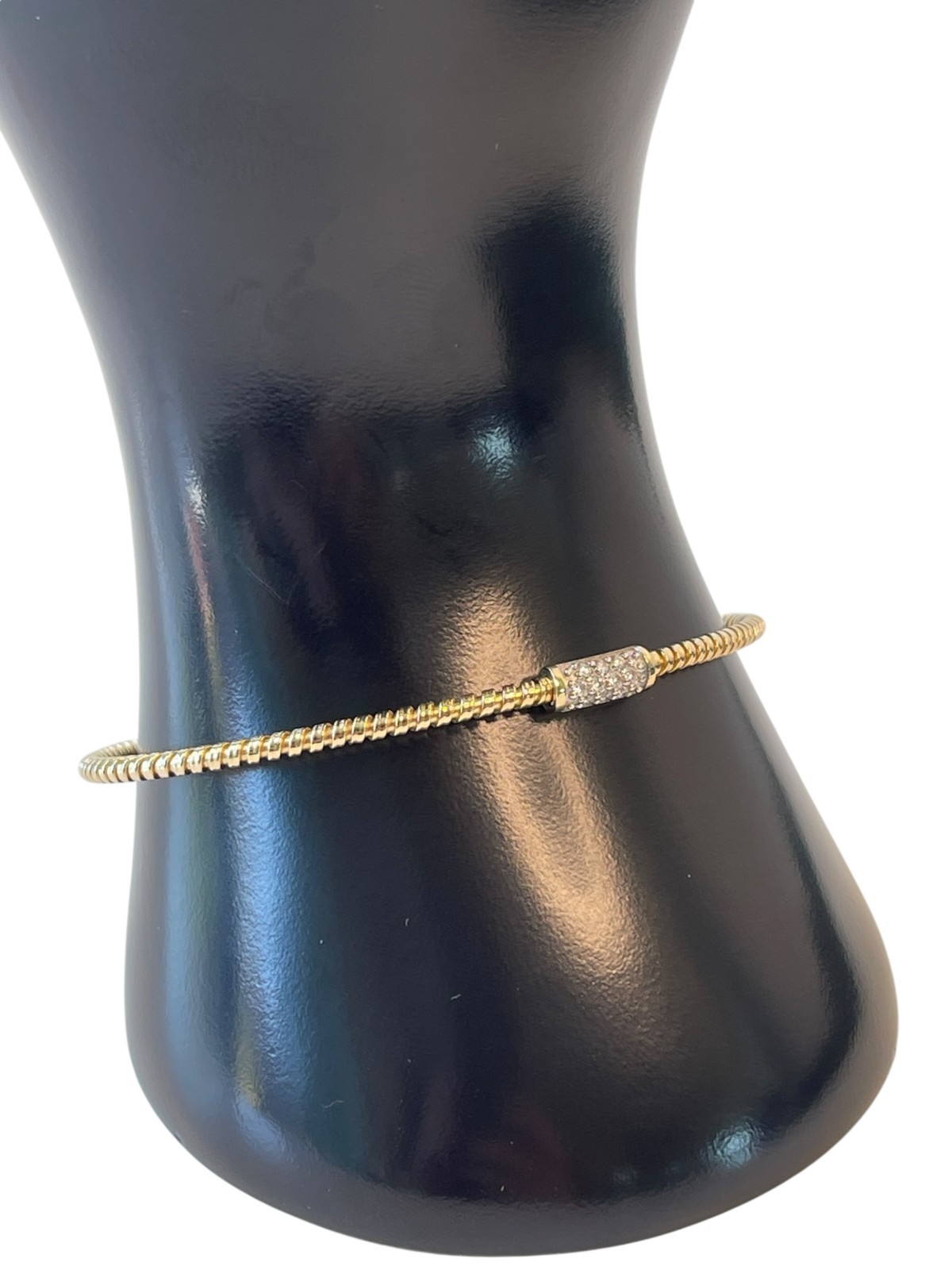 5.5 Grams of 14k Yellow Gold Diamond Tennis Wrap Bracelet ITAOR – Made in Italy