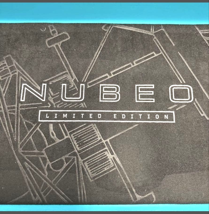 NUBEO Magellan Chronograph Watch Gray Rubber Strap 48mm Ltd Ed NB-6024