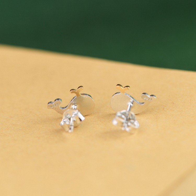 S925 Sterling Silver Enamel Dolphin Adjustable Open Ring