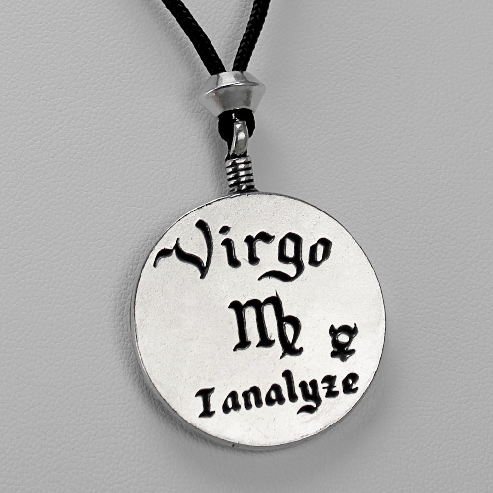 Virgo Zodiac Pendant Astrology Necklace Horoscope Pewter Talisman Jewelry