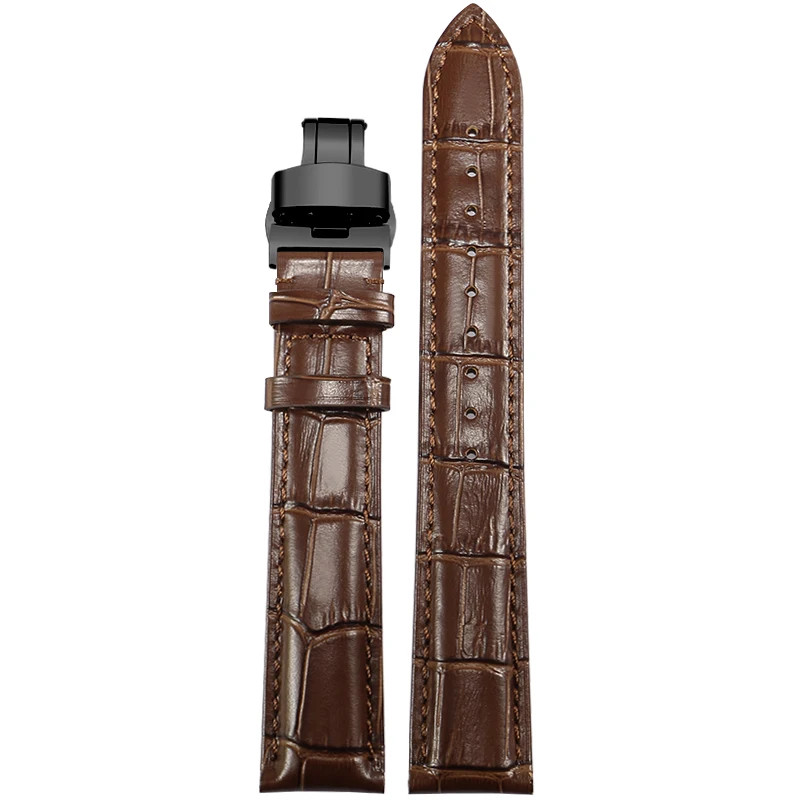 Genuine Cowhide Leather Watch Band Universal Strap 12-23mm Replacement