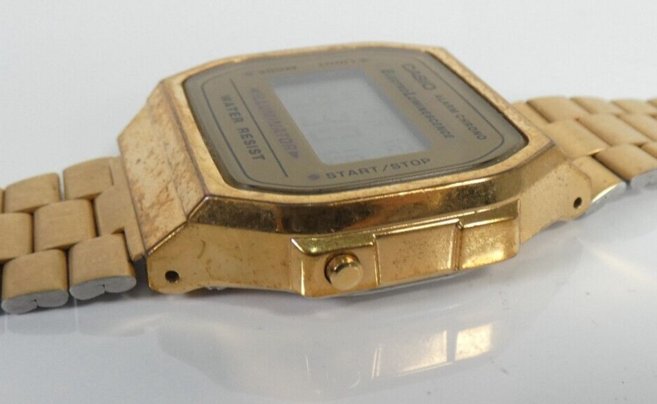 Casio A168WG-9EF Watch Gold Digital Retro Classic Illuminator