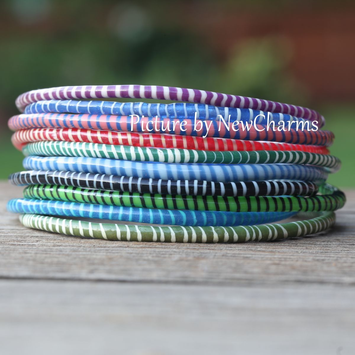 10 Recycled Flip Flop Bracelets Hand Made in Mali West Africa Fair Trade Sourced
