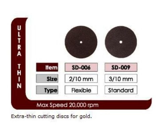 SUPER SLIM SEPARATING DISCS FOR GOLD PLATINUM SILVER CUTTING .009 & .006″ 100/BX