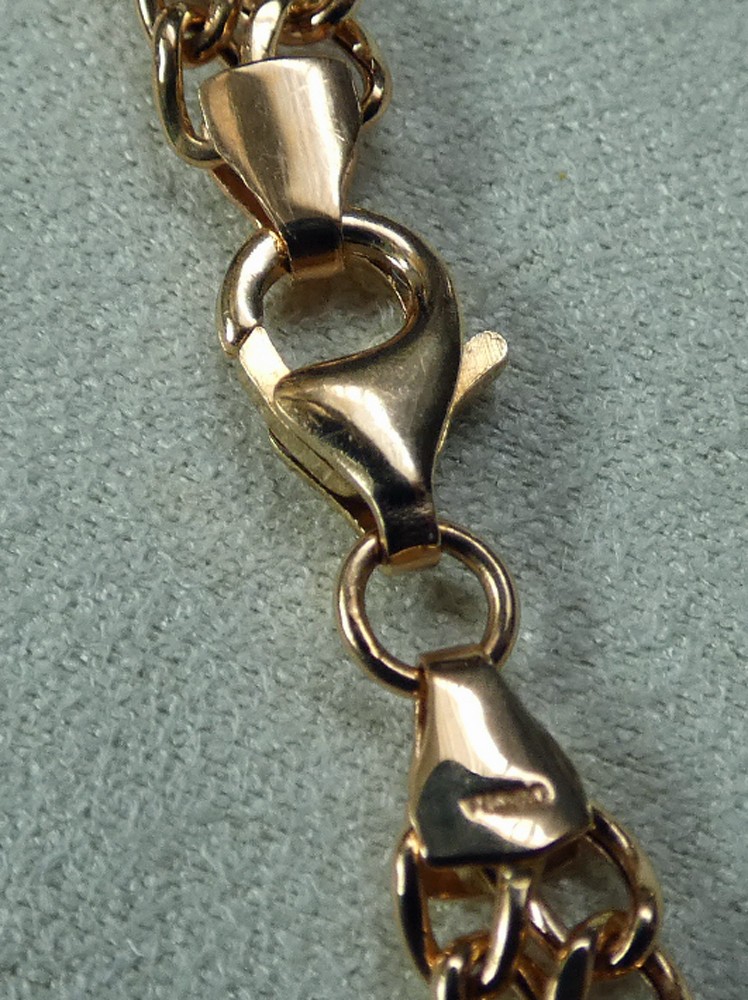 ROSS SIMONS 18K GOLD CHAIN NECKLACE 18″ LONG POLISHED FIGURE 8 STYLE LINK *RARE*