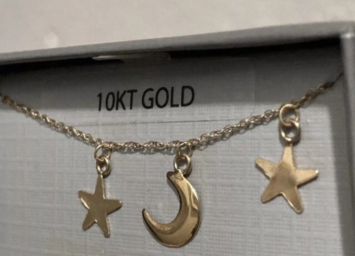 1Ok Gold Necklace 18” New