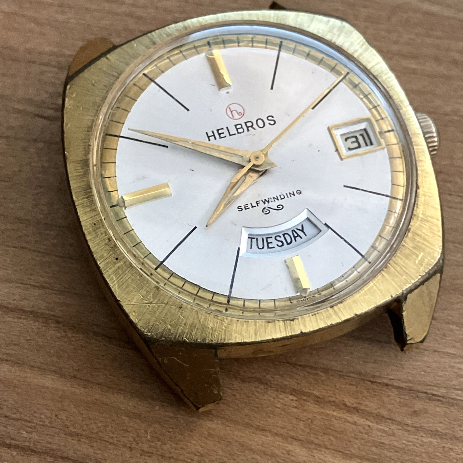 Vintage Helbros Day Date Calendar Automatic Men’s Watch