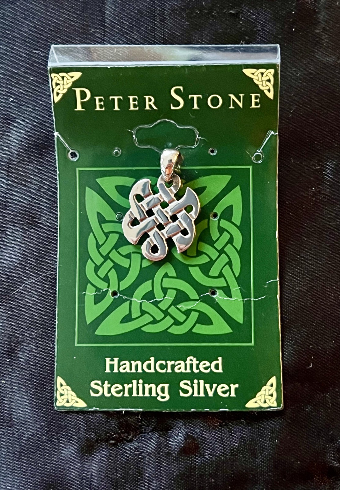 Contemporary Celtic Knotwork Sterling Silver Pendant Peter Stone New