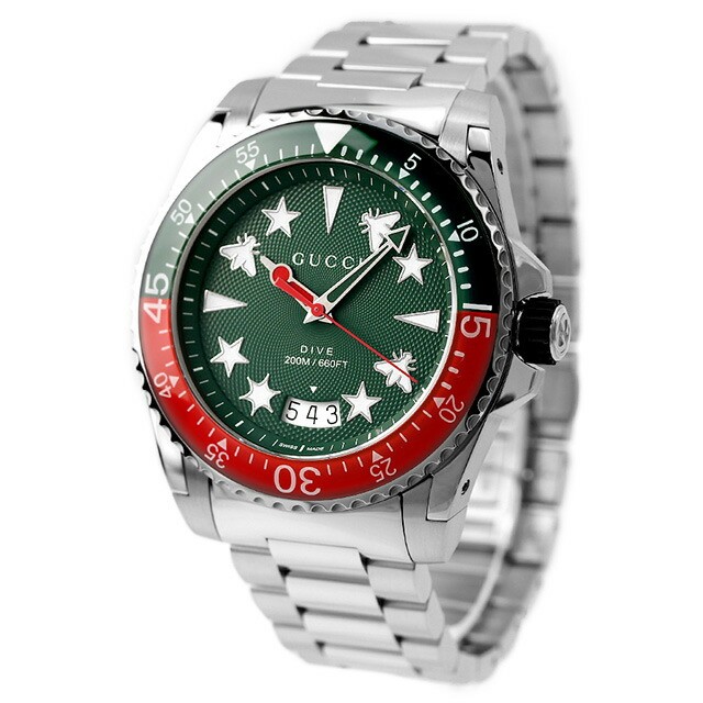GUCCI Dive YA136222 Green Quartz Stainless 200M Men’s Watch New in Box