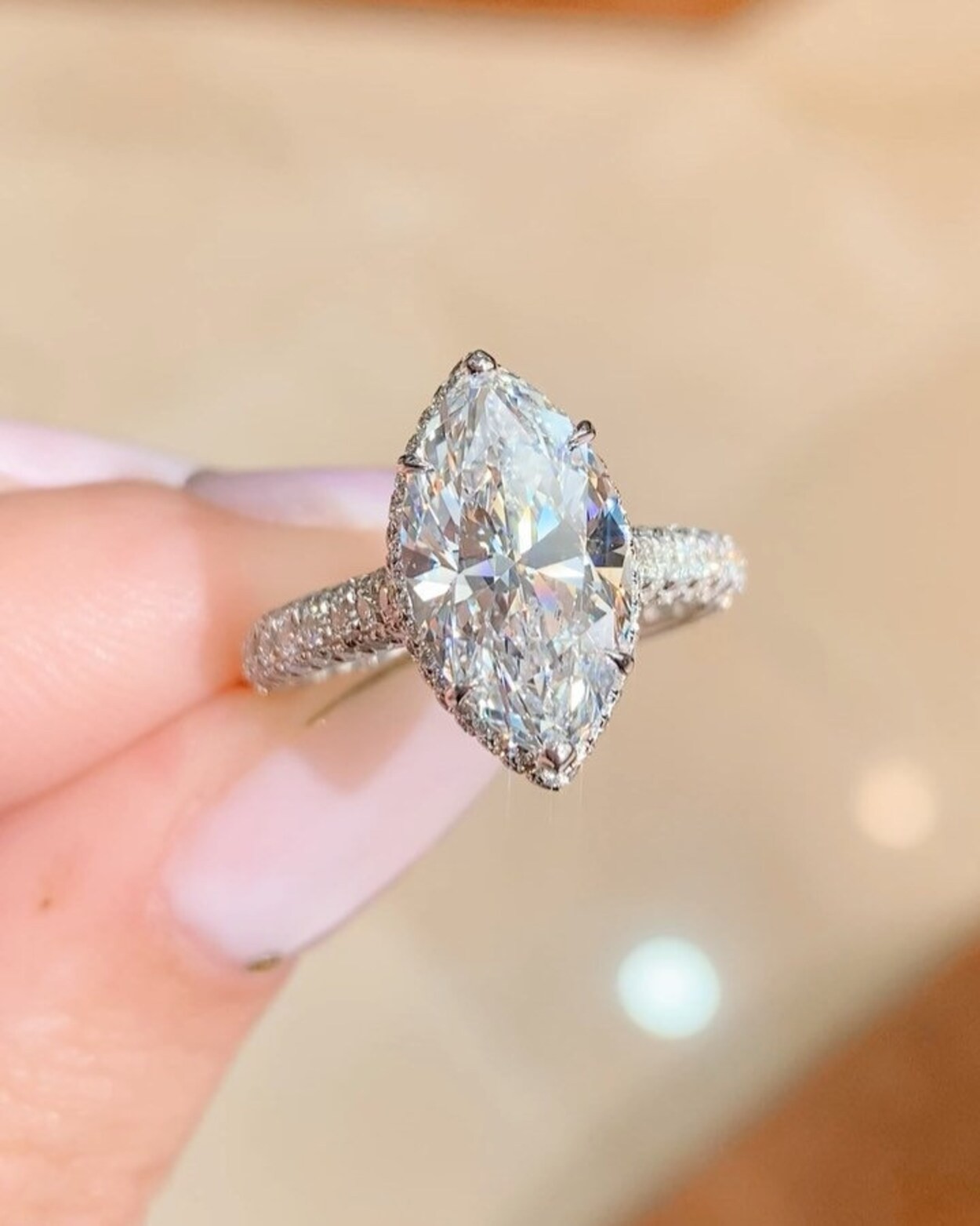 2Ct White Marquise Cut Euro Shank Engagement Wedding Ring 925 Sterling Silver