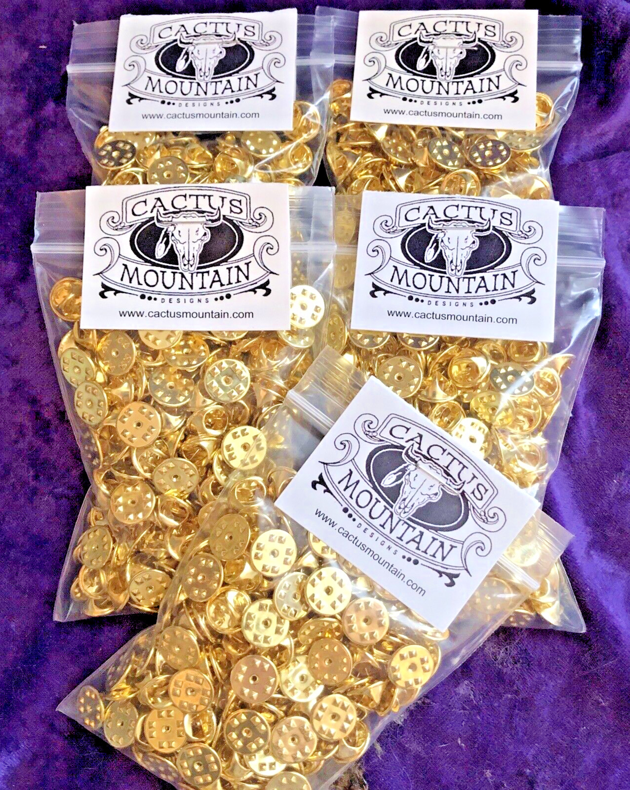1000 Brass Military Butterfly Clutch Pin Backs