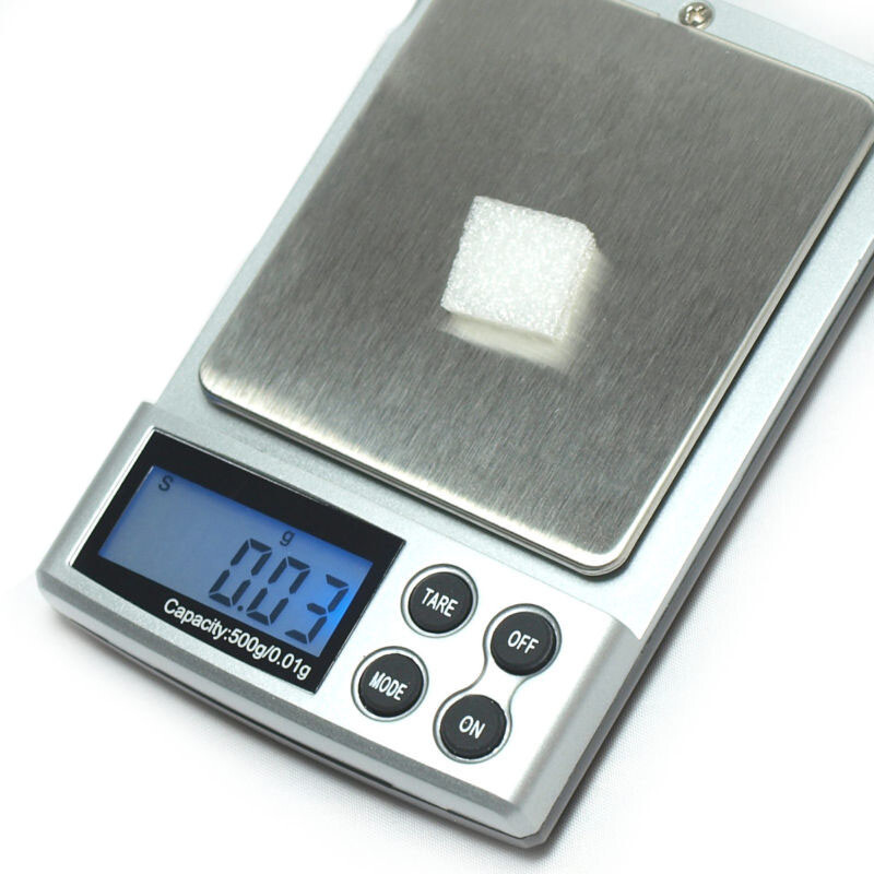 DS-19 500 x 0.01g Digital Pocket Jewelry Scale with Calibration Weights