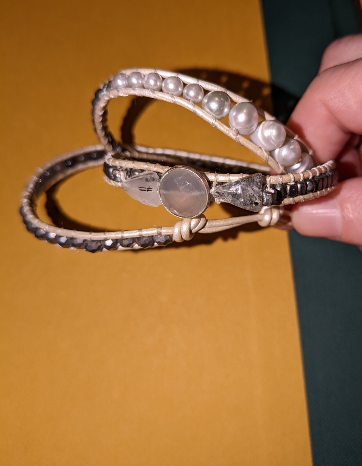 Nakamol Lianna Bead Leather Wrap Bracelet