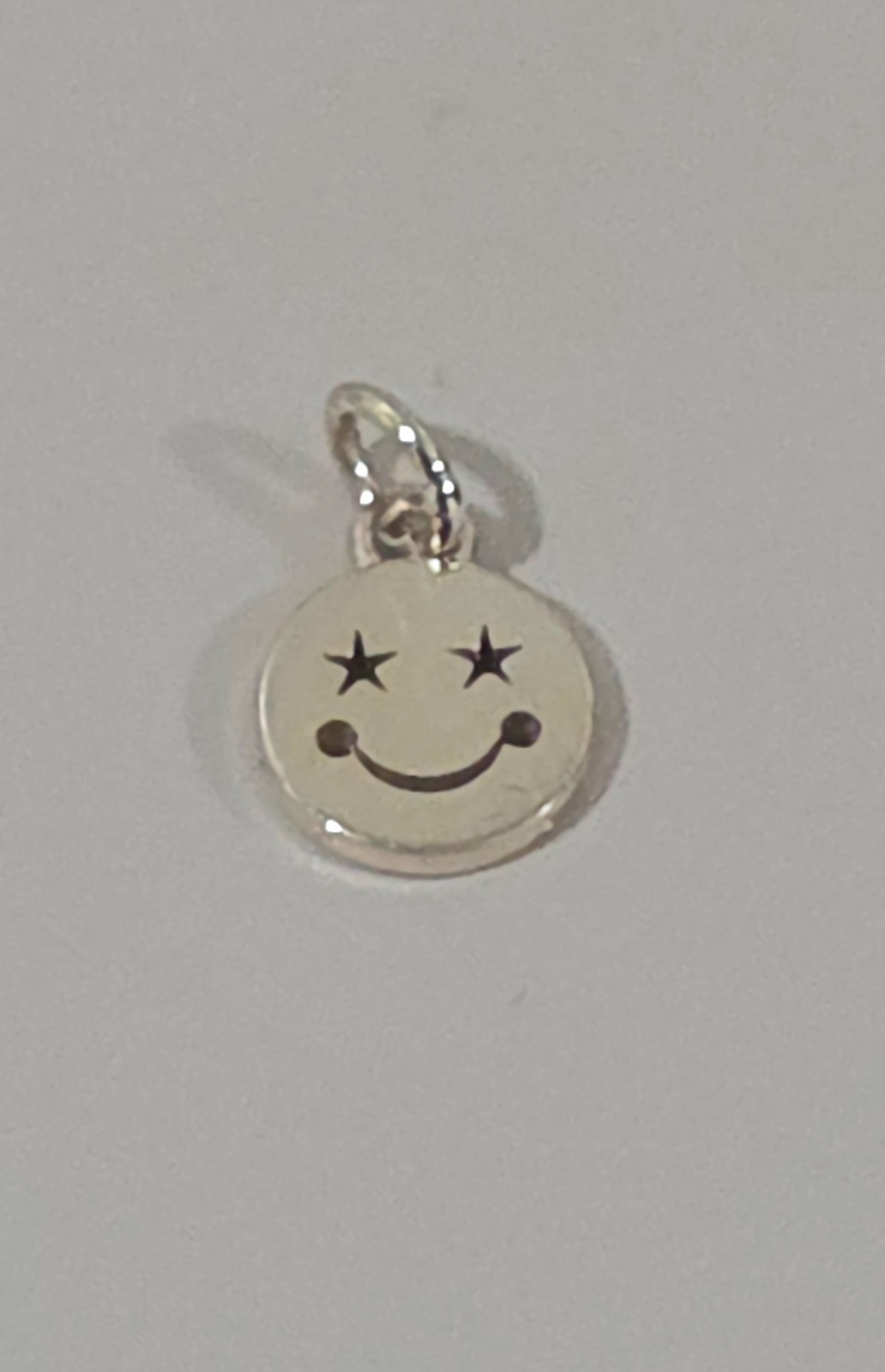 14k Yellow Gold Smilley Face Emoji Charm With Stars