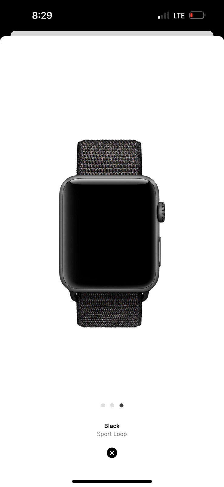 Apple Watch Sport Loop 44mm (42/45/46/49) Genuine OEM Black Used