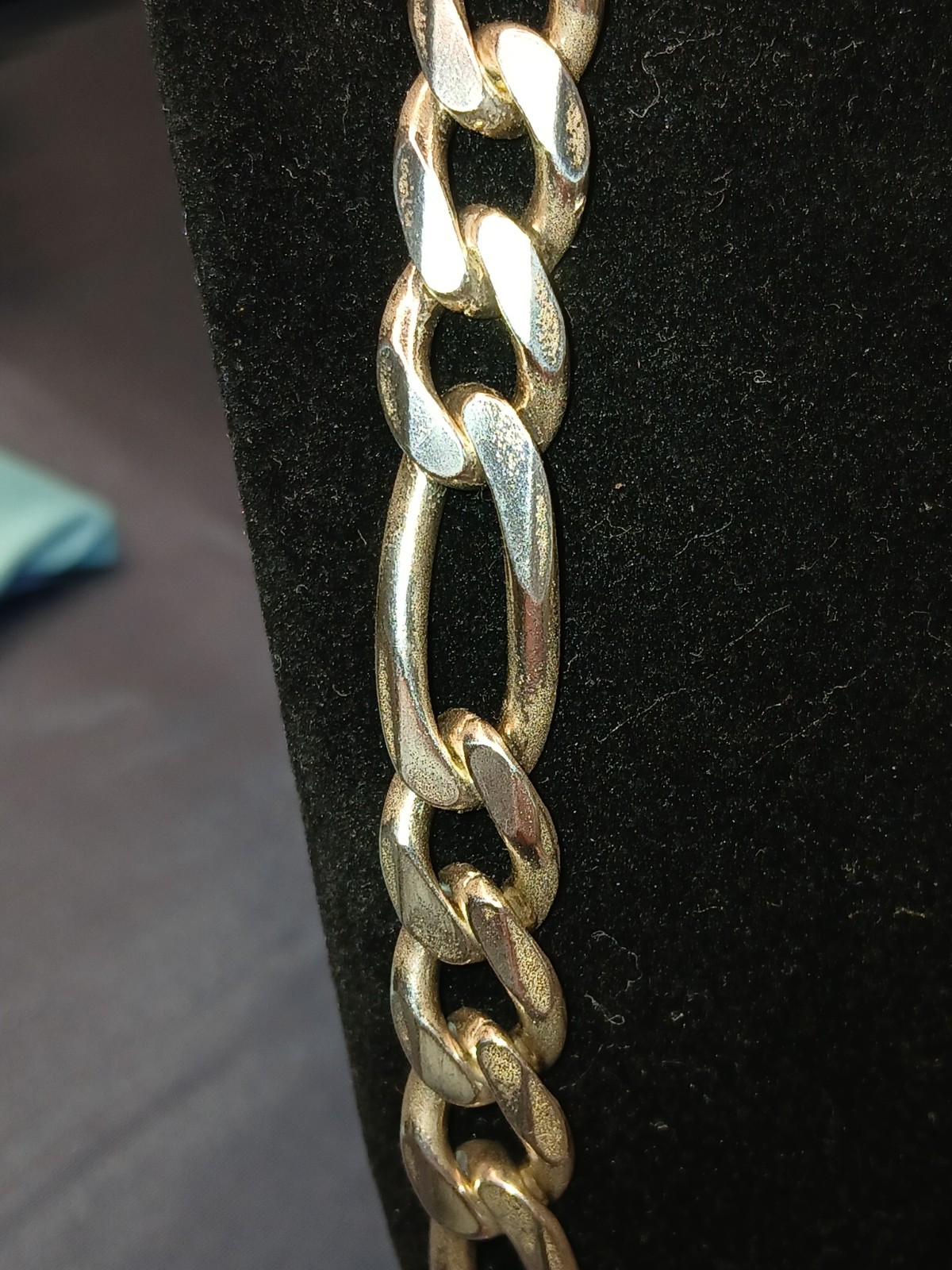 Sterling Silver 110 gram 3+1 Figaro / Cuban Link .925 Silver Italy 10.8MM