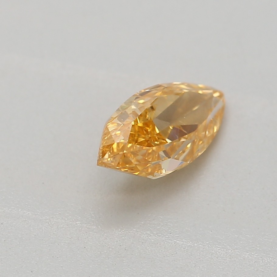 0.29 carat, Fancy Intense Yellow Orange, Marquise Shape, I1 Clarity, GIA