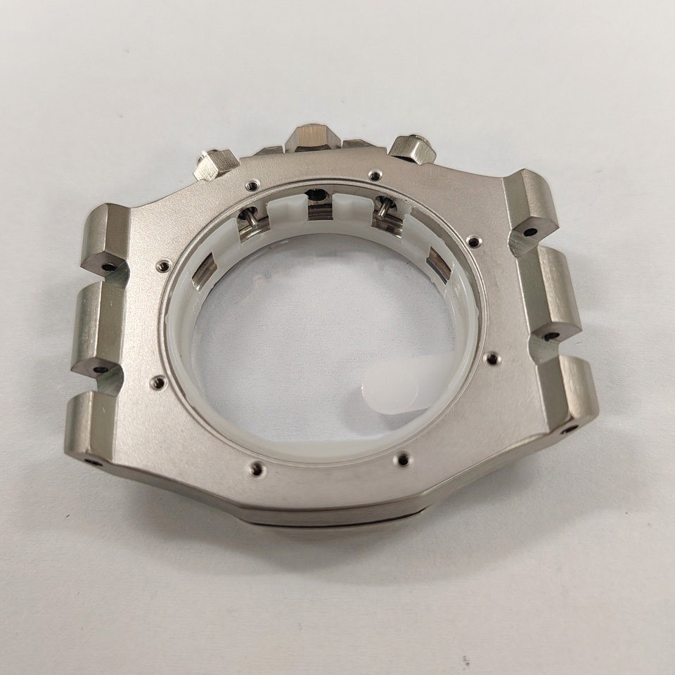 41mm Octagon Stainless Watch Case+Strap for vk63 Movement 31.8mm Dial Parts