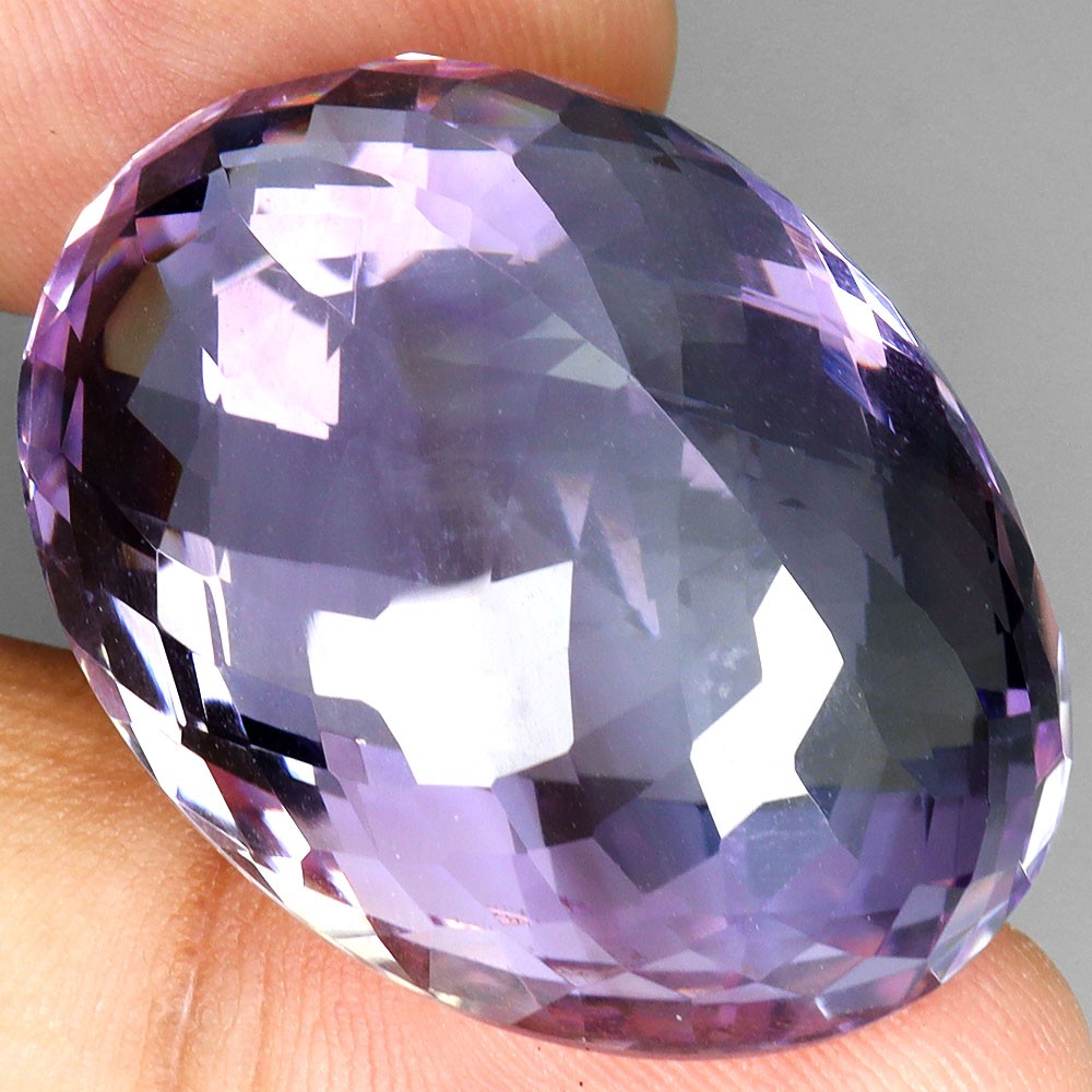 Oval Cut Natural Unheated Pink Amethyst Bolivia 97.20ct 33x25mm Museum Gemstone