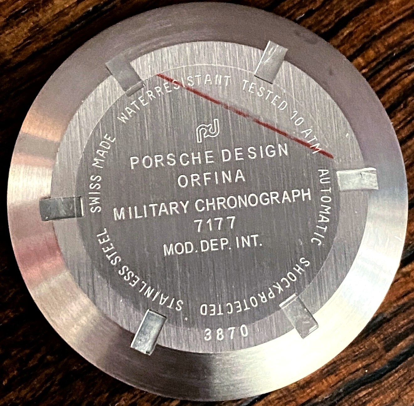 PORSCHE DESIGN ORFINA Military Chronograph CASE BACK 7177
