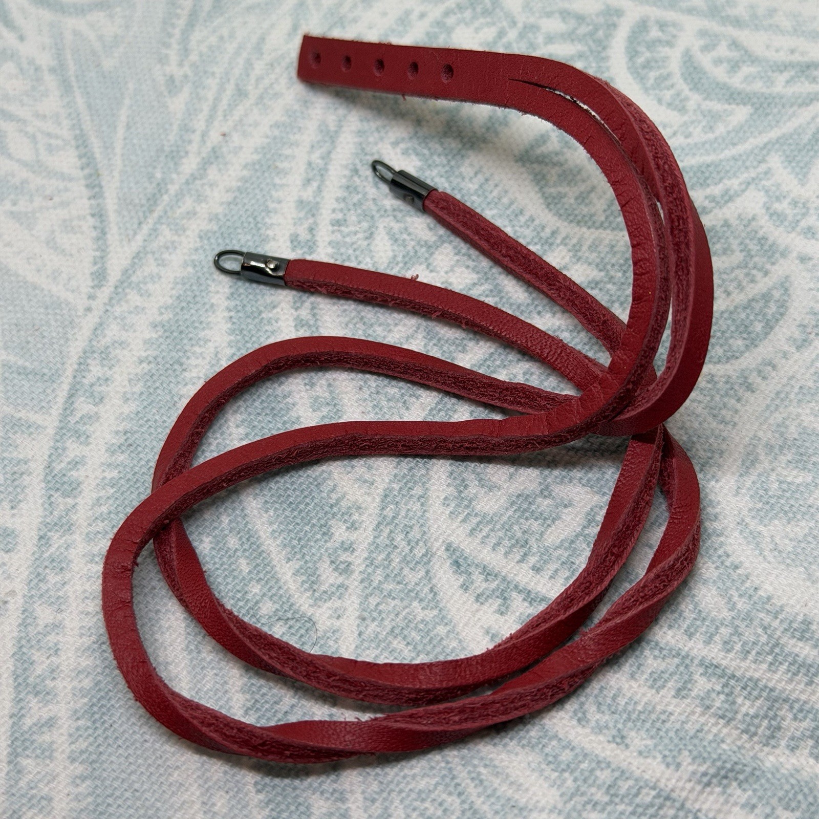 Authentic Trollbeads Red Leather 14.2 inch/36 cm Bracelet, New