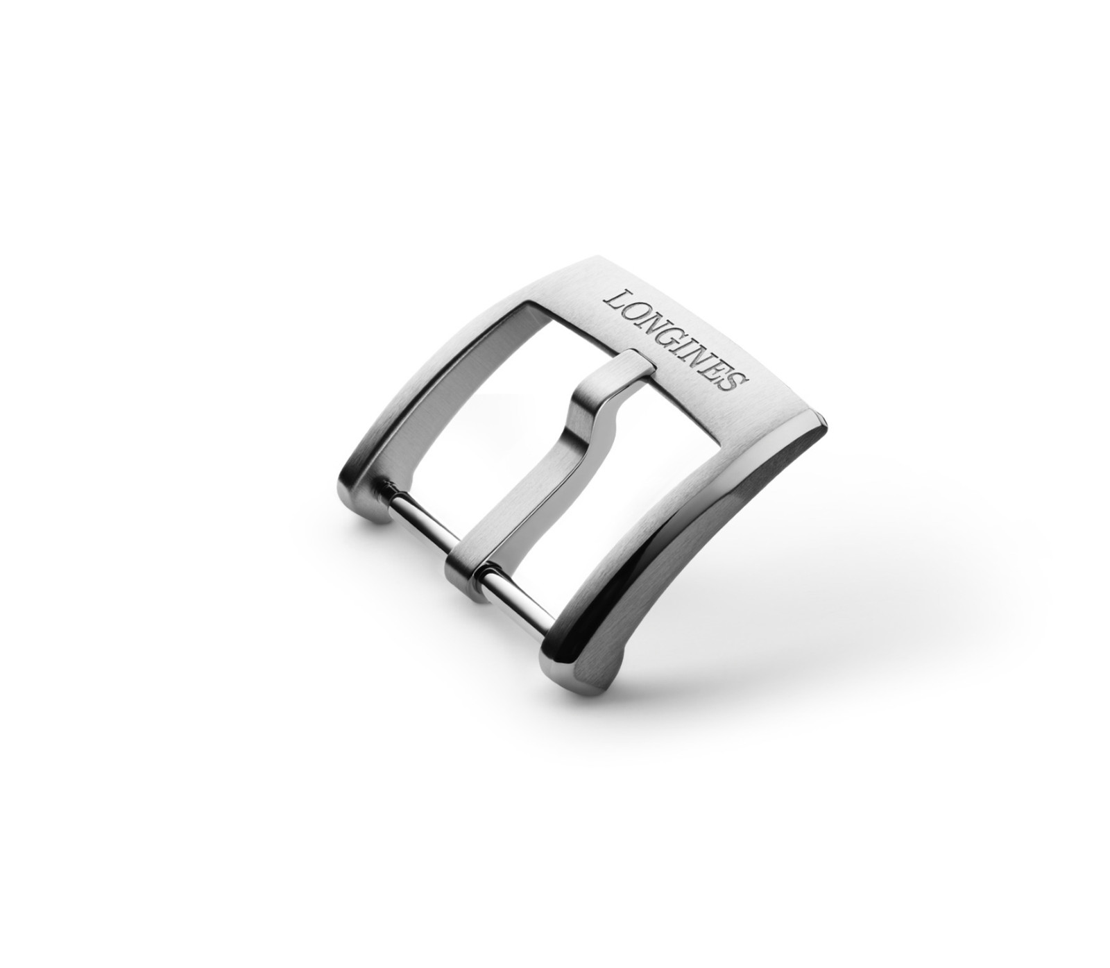 Longines Spirit 22mm Silver Clasp Buckle For Straps 22mm at Buckle End