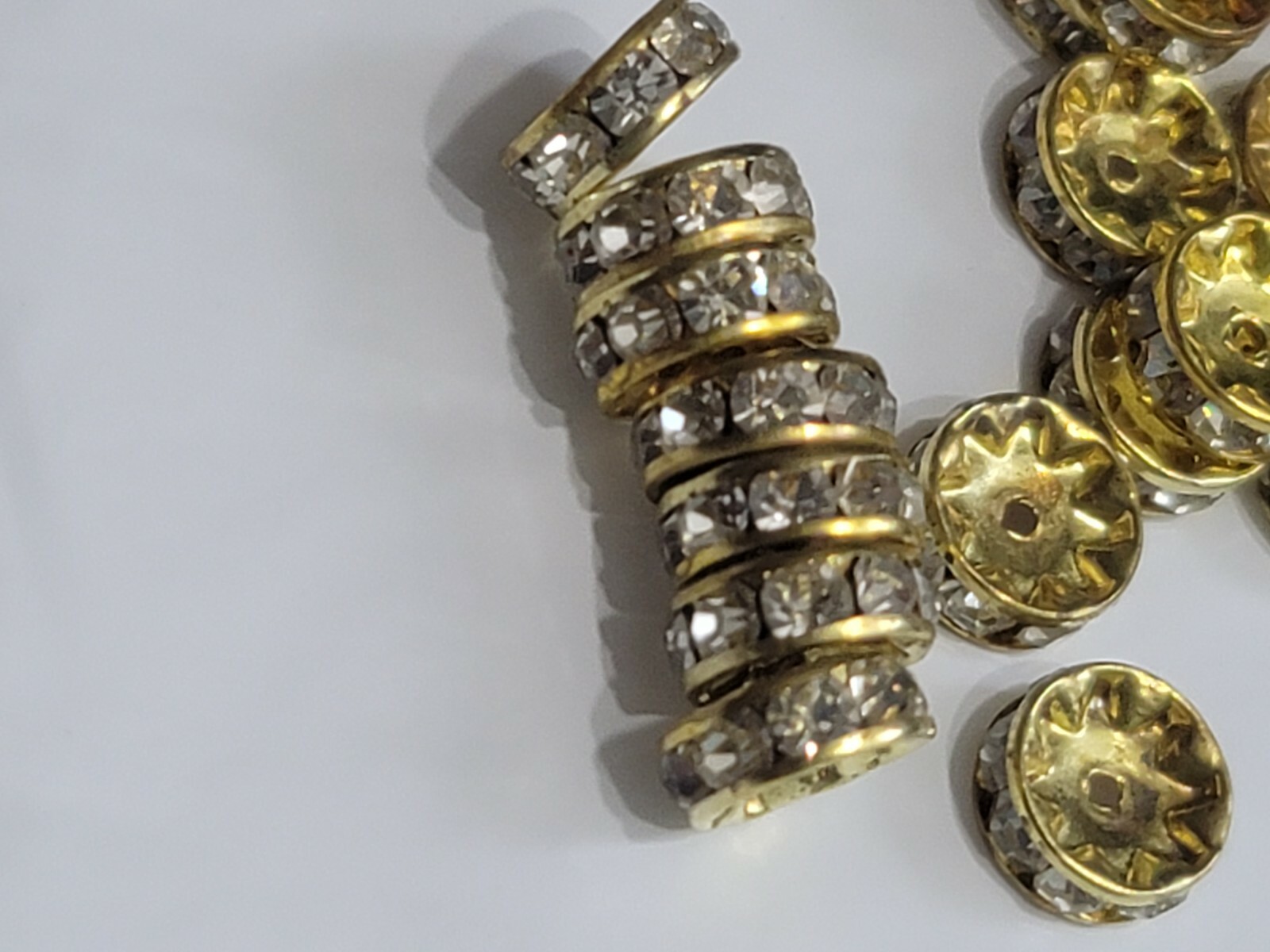 3 Gross 8 MM Horde Rhinestone Rondells Made With Swarovski 24 PP Stones Rondell