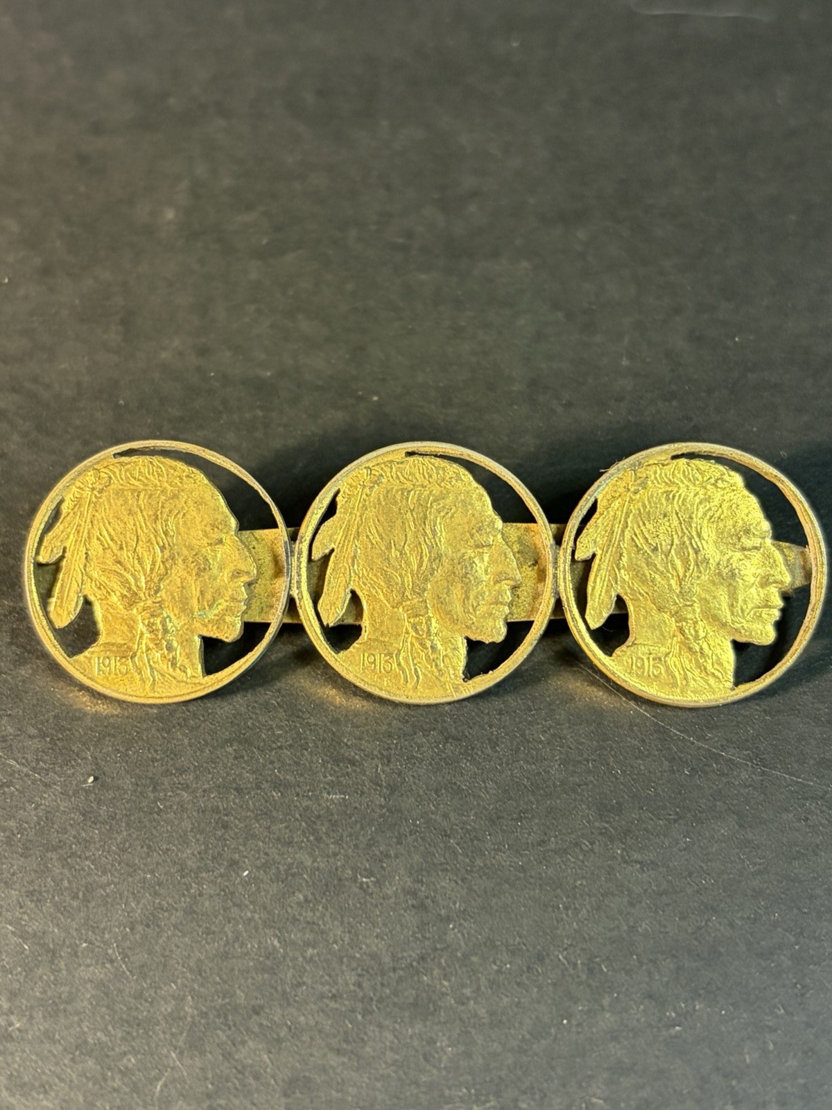 1913 Buffalo Nickel Pin Brooch