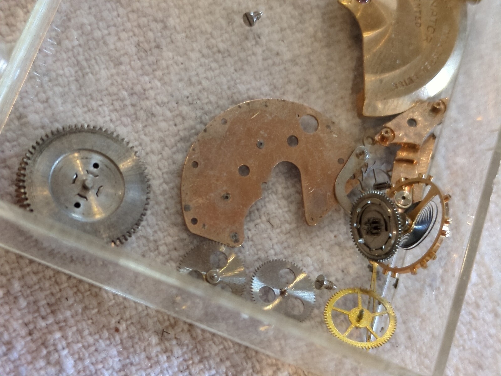 Ernest Borel Automatic Cronostar with Date. Includes Dial, Case, and Parts. Look