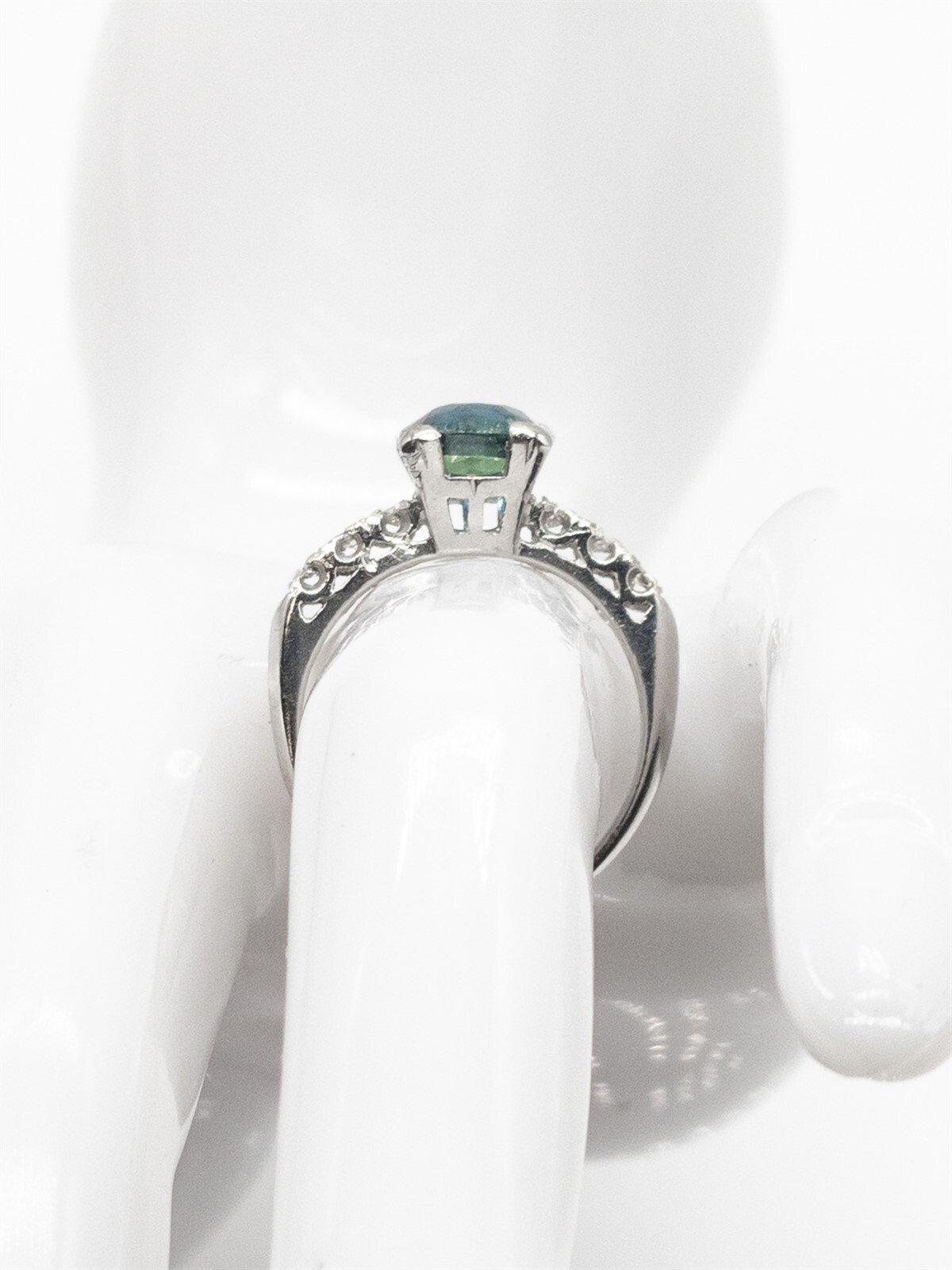 Vintage 1940s $6000 1.83ct Certified NO HEAT Blue Sapphire Diamond Platinum Ring