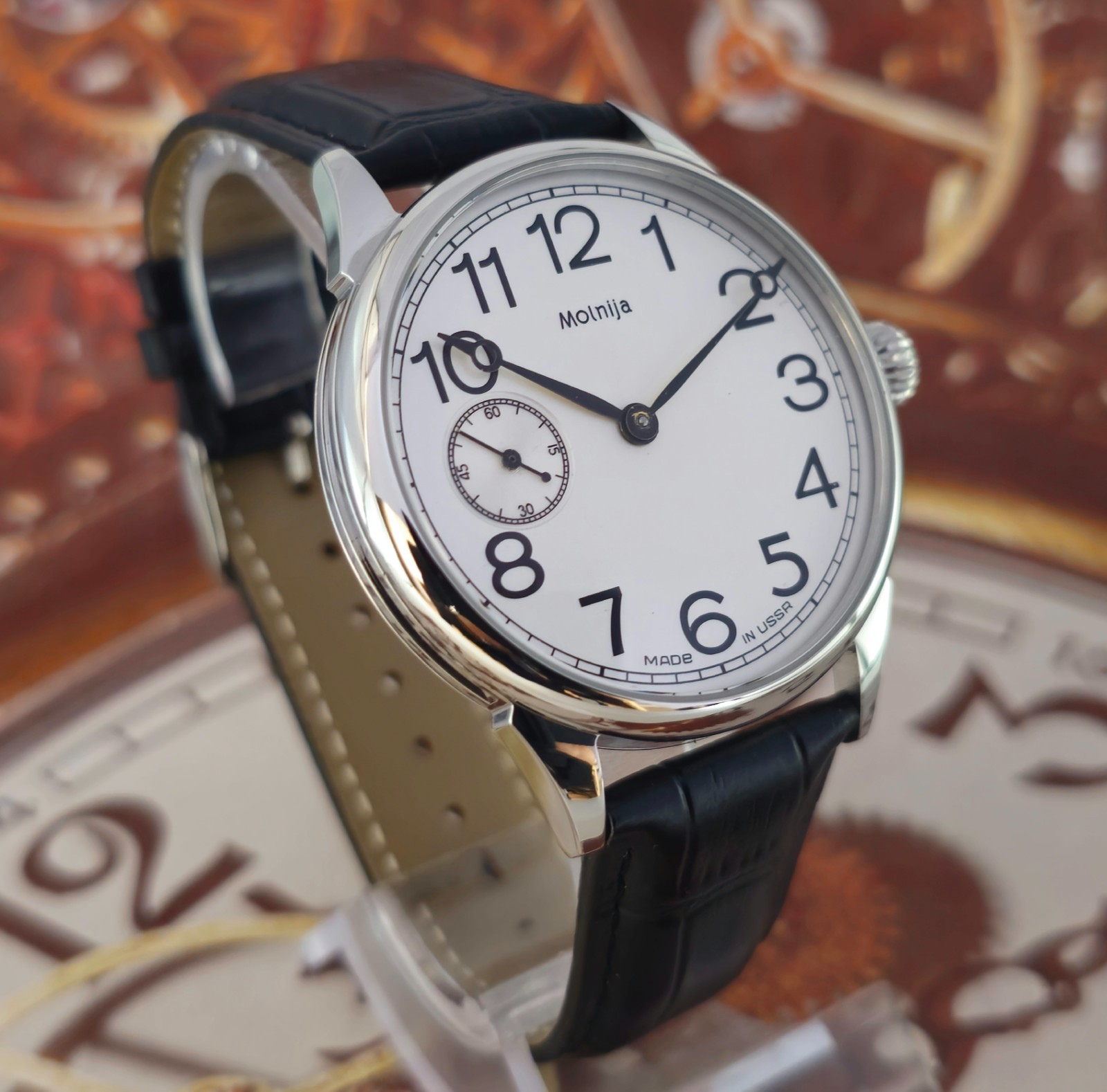 Vintage Watch USSR Marriage 3601 Silver Dial Wristwatch Mechanical 1954 year