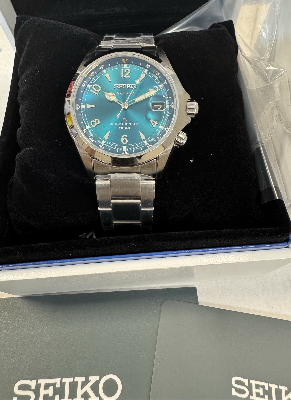 Seiko Prospex Alpinist Teal Dial Steel Bracelet Watch SPB503 New With Tag Japan