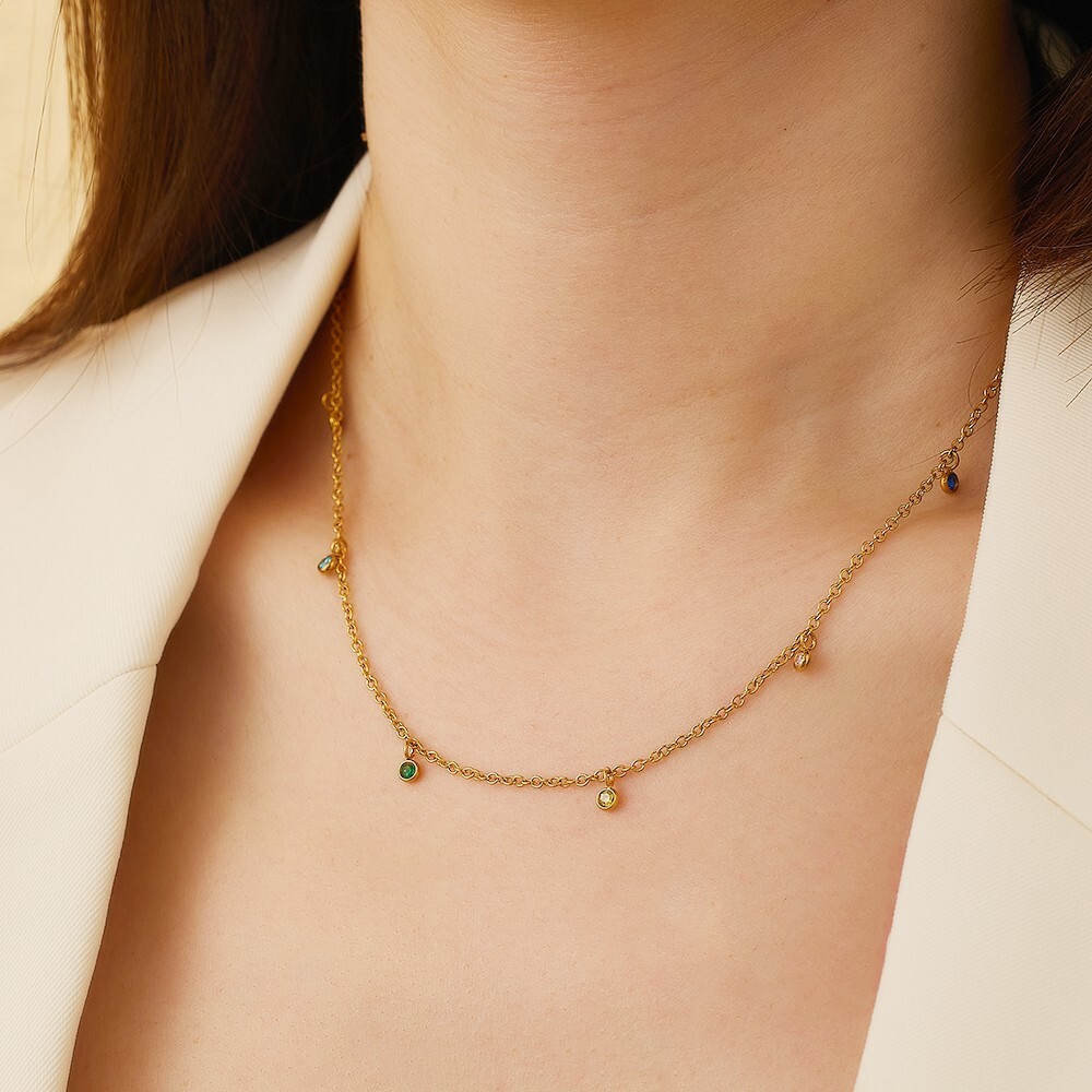 Celestial Charm Necklace | Dainty & Colorful