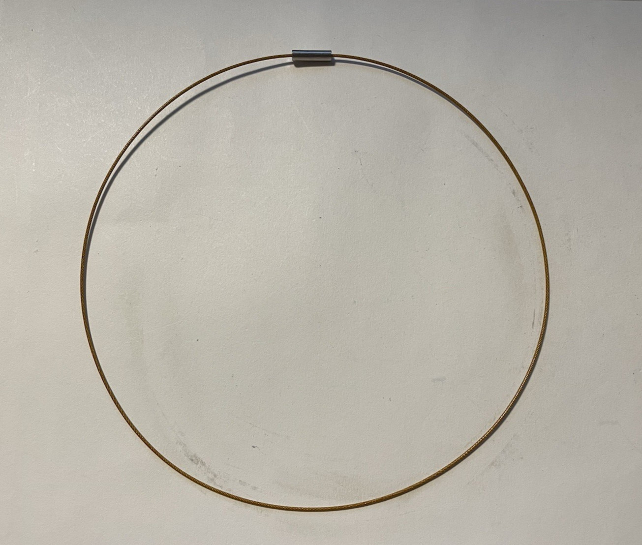 2 Colors Coated Metal Wire Barrel Clasp Neck Wires Necklaces 18″ Each (D248)