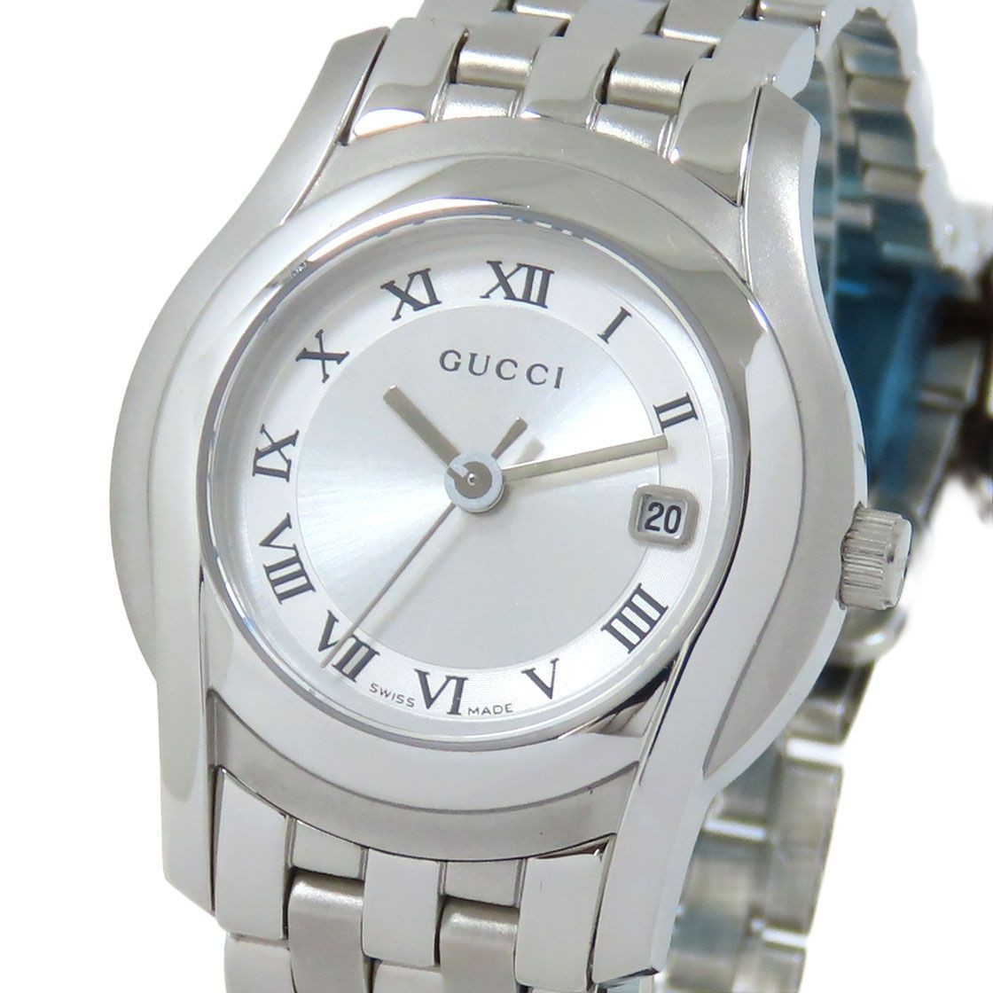 GUCCI Watch 5500L Silver Dial SS Stainless Steel with Approximately 67.3g Batter