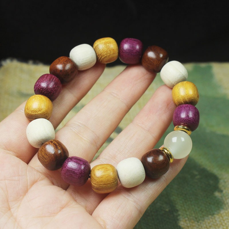 11mm Multi-Bead Prayer Bead Men’s Bracelet with Glow-in-the-Dark Beads