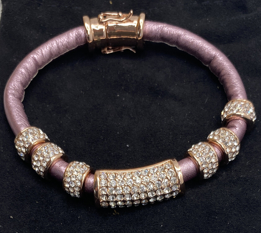 Joan Boyce Pink Gold Cloth Bracelet