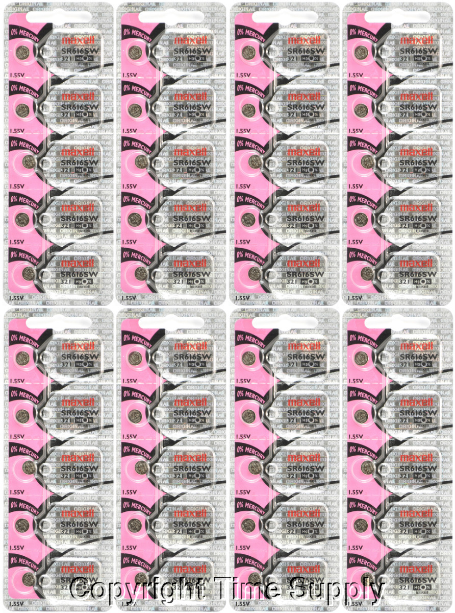 Maxell 321 SR616SW D321 V321 GP321 SR616 Battery 0% MERCURY ( 40 PC )