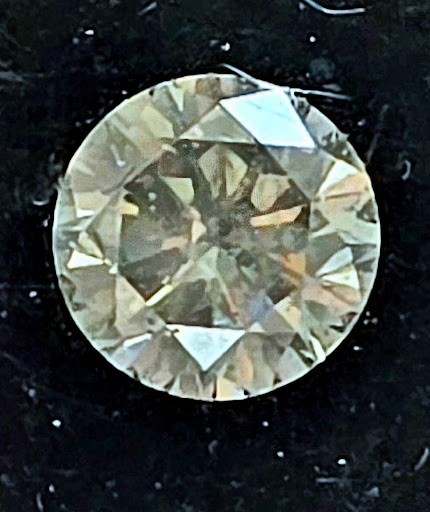 0.28 CT Natural Diamond Solitaire Round Brilliant SI1 Light Greenish Yellow IGR