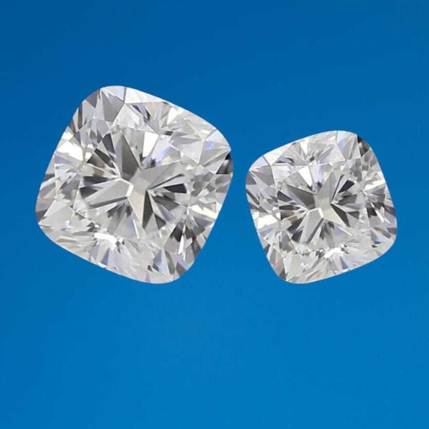 Cushion Cut 2 mm 3 mm 4 mm 5 mm 6 mm Lab Grown Diamond, CVD, Loose Diamond for E