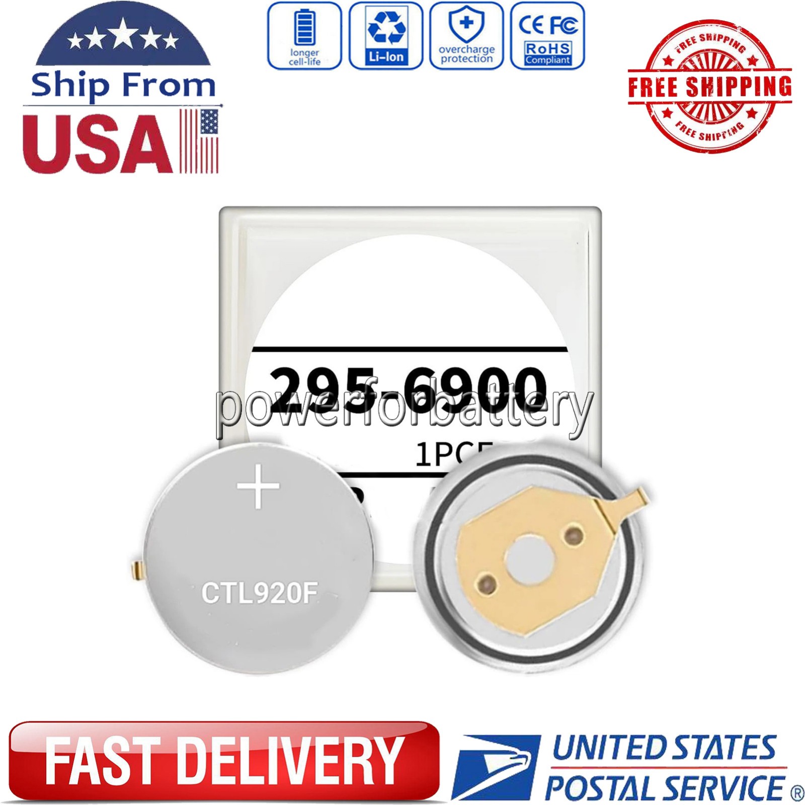 CTL920F 295-6900 Battery for Citizen Eco Drive 295-69 E210 E260 E270 E600 E610