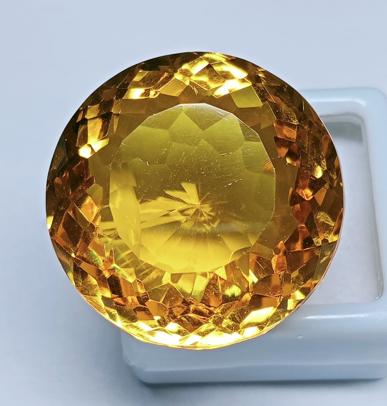 A++ Round Cut Yellow Natural Brazilian Topaz 100 Ct EGL Certified Loose Gemstone