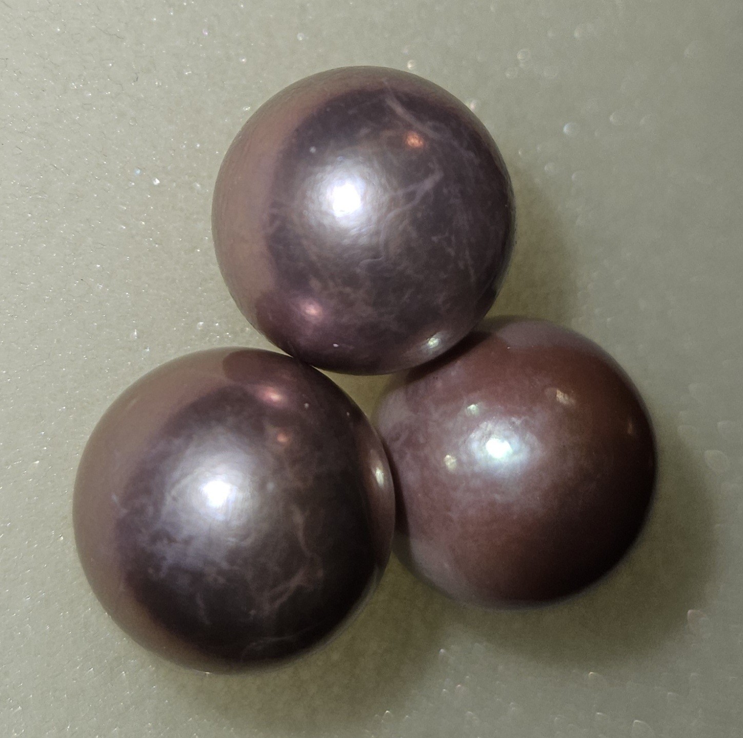 3 DRAGONBALL Natural Freshwater Pearl Light Purple 13.2 13.3 13.4mm Beautiful!!