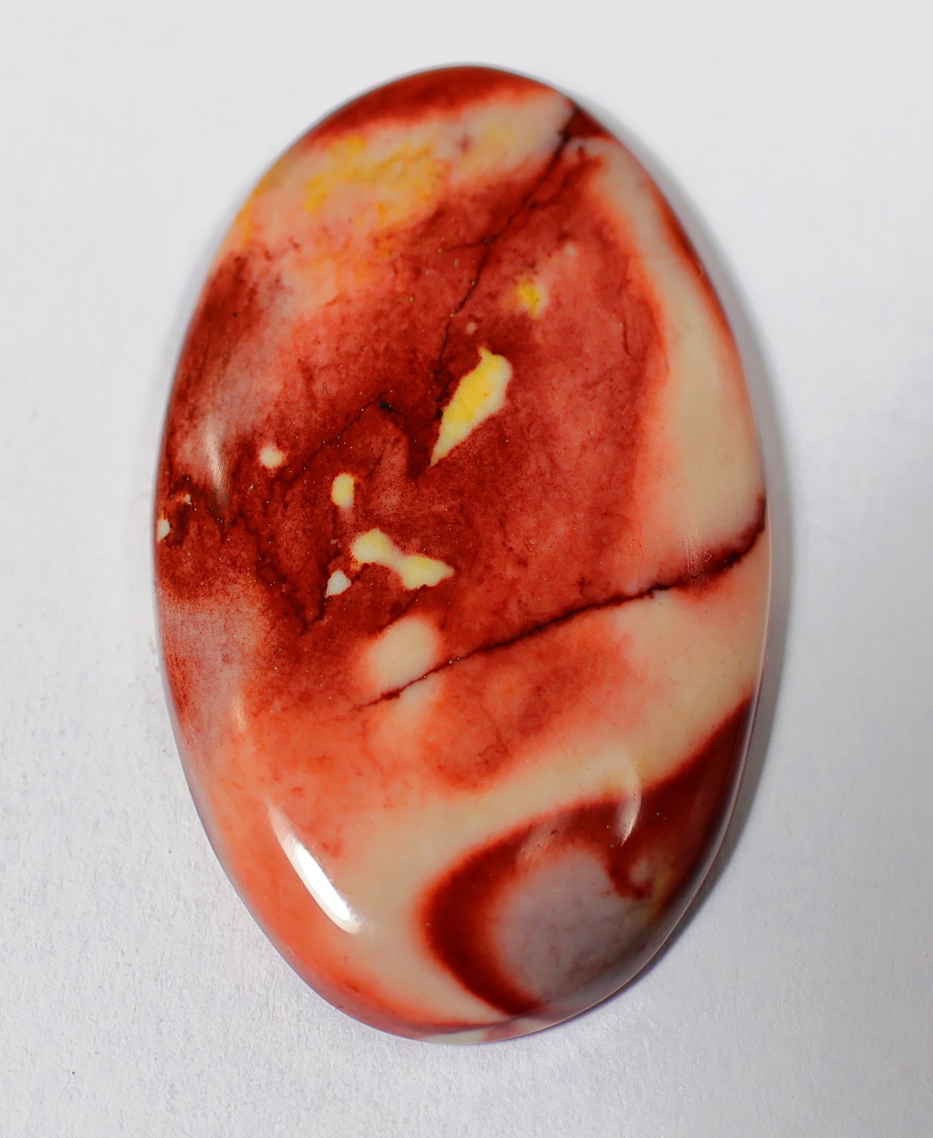 47 CT 5X24X40 mm NATURAL VIBRANT MOOKAITE JASPER OVAL CABOCHAN GEMSTONE KK-171