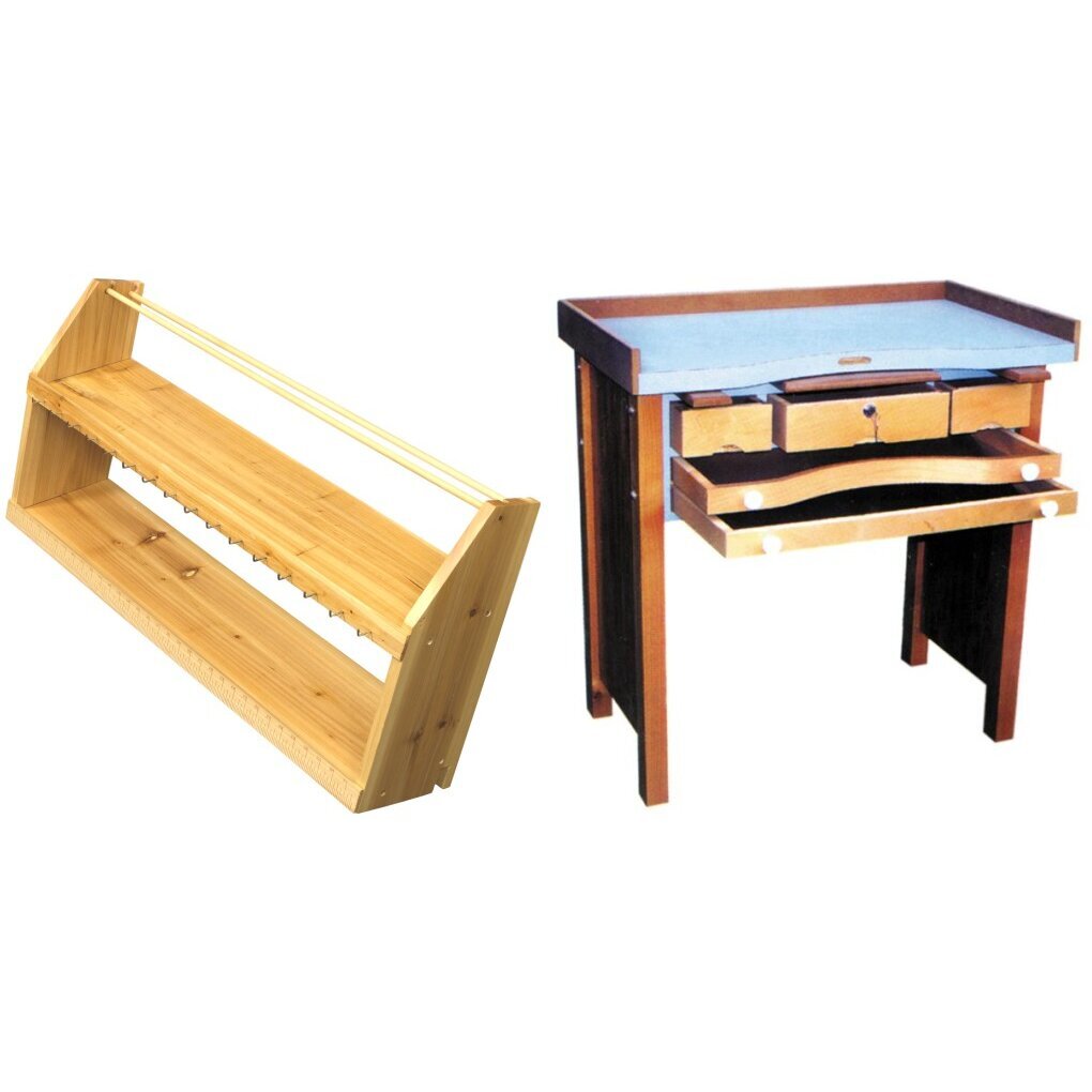 Deluxe Workbench with Three Drawers Jewelers Bench Work Table Top Kit