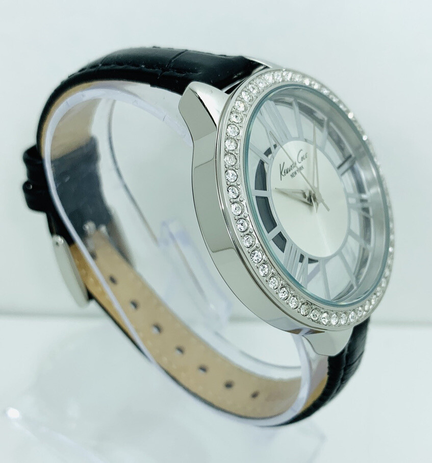 Kenneth Cole Women’s KC2866 Transparent Round See-Through Dial Watch 10018853