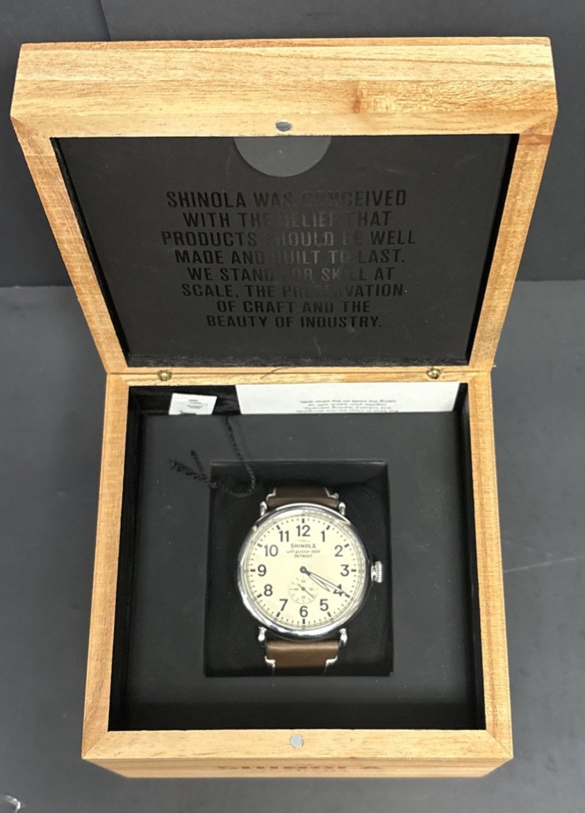Shinola Runwell 47mm Men’s Watch Argonite-1069 Stainless Steel S0110000039