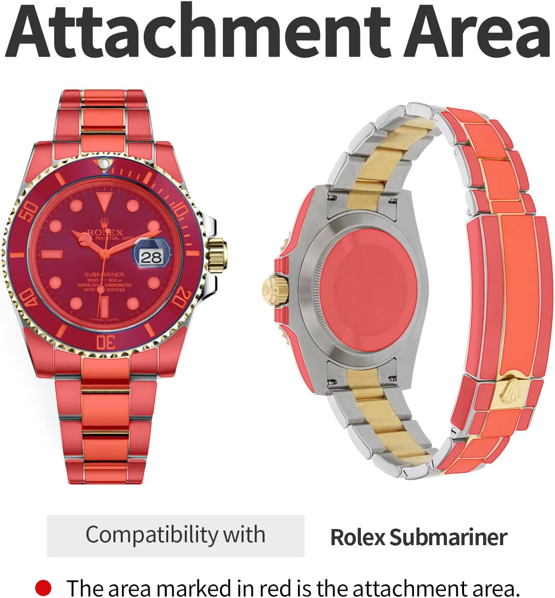 [2 Pack Protective Film Compatible with Rolex Submariner 40Mm (1.57 Inch) Ref. 1